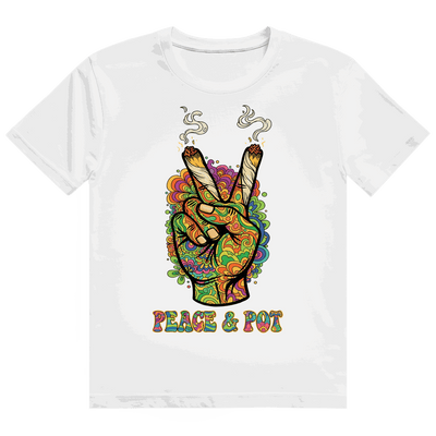 Heavy Cotton T-Shirt - Peace and Pot | Division420®