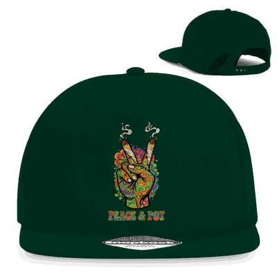 Snapback Rapper Cap - Peace and Pot | Division420®
