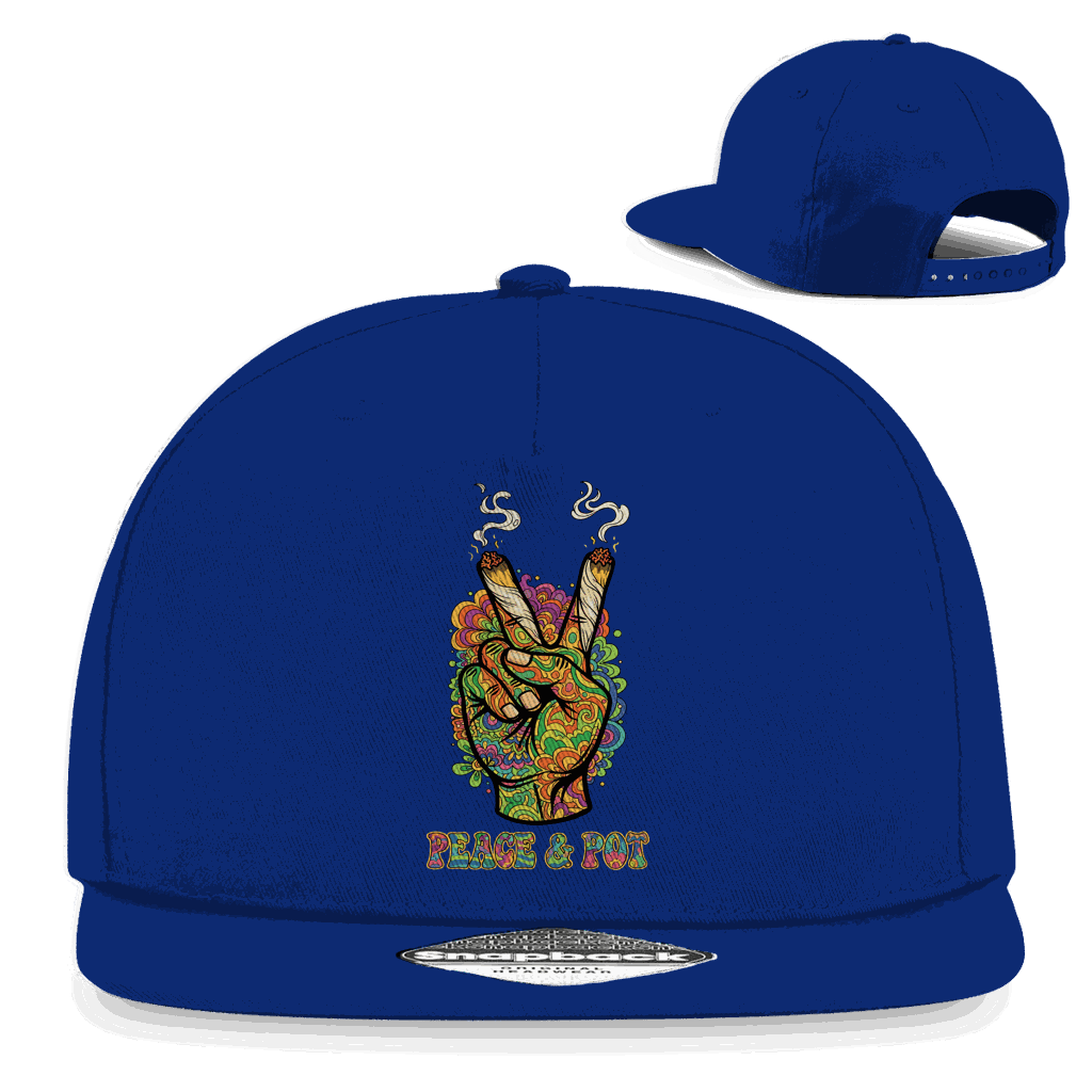 Snapback Rapper Cap - Peace and Pot | Division420®
