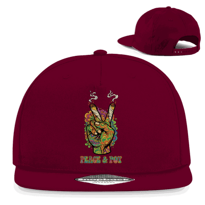 Snapback Rapper Cap - Peace and Pot | Division420®