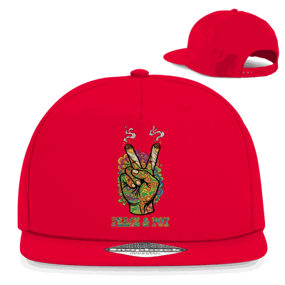 Snapback Rapper Cap - Peace and Pot | Division420®
