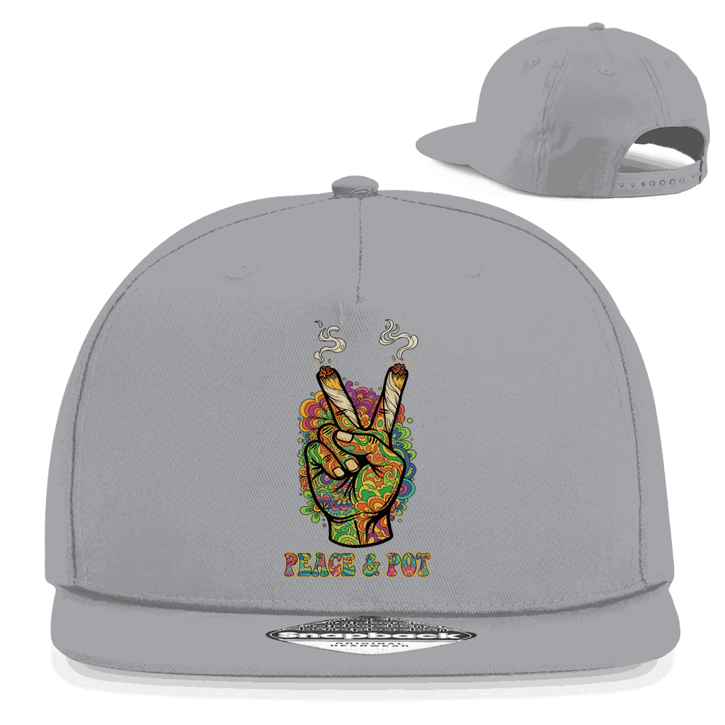 Snapback Rapper Cap - Peace and Pot | Division420®