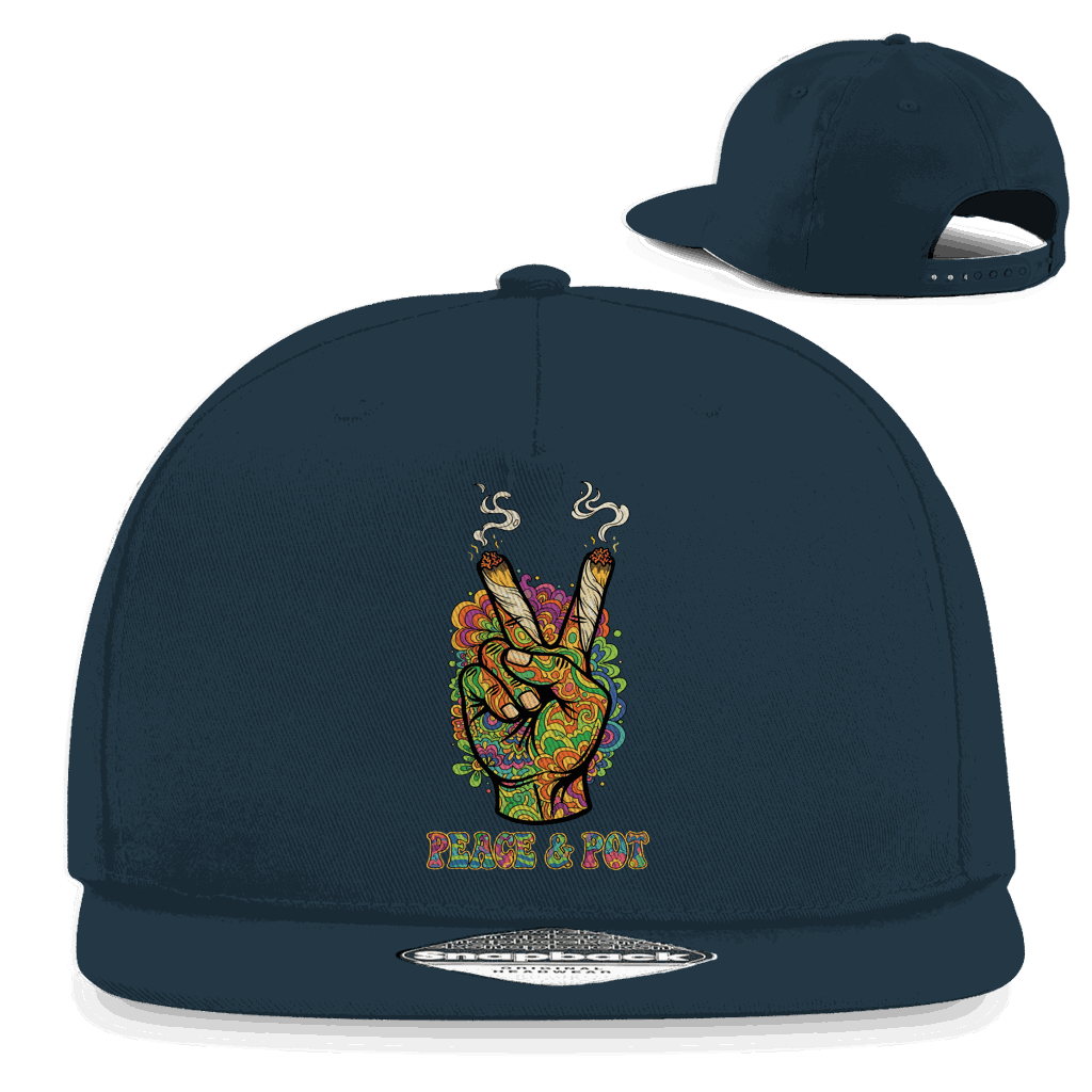 Snapback Rapper Cap - Peace and Pot | Division420®