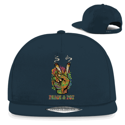 Snapback Rapper Cap - Peace and Pot | Division420®