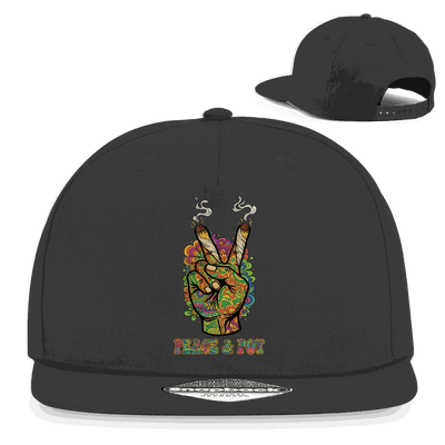 Snapback Rapper Cap - Peace and Pot | Division420®
