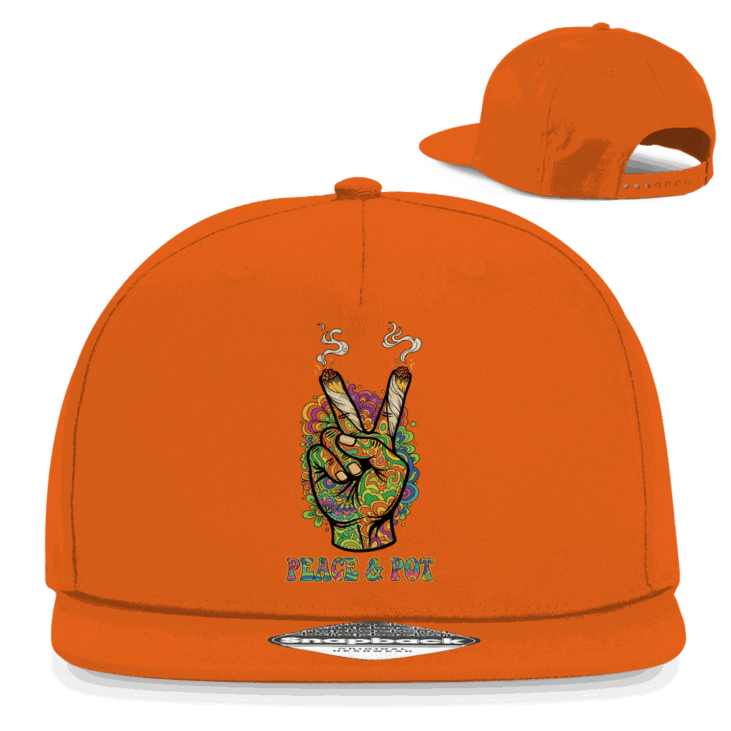 Snapback Rapper Cap - Peace and Pot | Division420®
