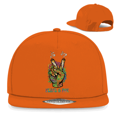 Snapback Rapper Cap - Peace and Pot | Division420®