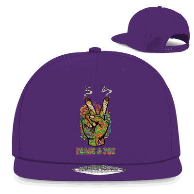 Snapback Rapper Cap - Peace and Pot | Division420®
