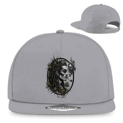 Schwarze Snapback Rapper Cap mit flachem Schirm und modernem Design