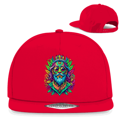 Division420 Snapback Cap Psy Mind aus Baumwoll-Twill mit flachem Schirm und Retro Snapback-Verschluss