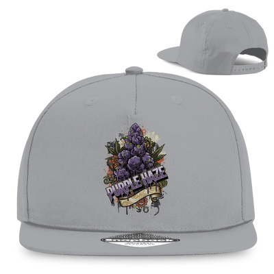 Division420 Snapback Rapper Cap in lila mit flachem Schirm und luftigen Nähten für urbanen Style