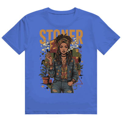 Heavy Cotton T-Shirt - Rastafari Stoner Girl | Division420®