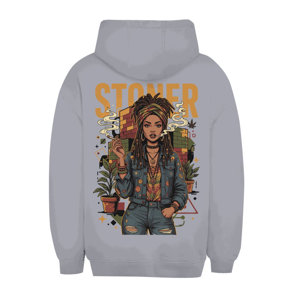 Unisex Oversize Hoodie - Rastafari Stoner Girl | Division420®