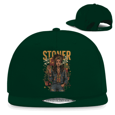 Snapback Rapper Cap - Rastafari Stoner Girl | Division420®