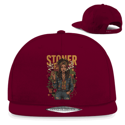 Snapback Rapper Cap - Rastafari Stoner Girl | Division420®