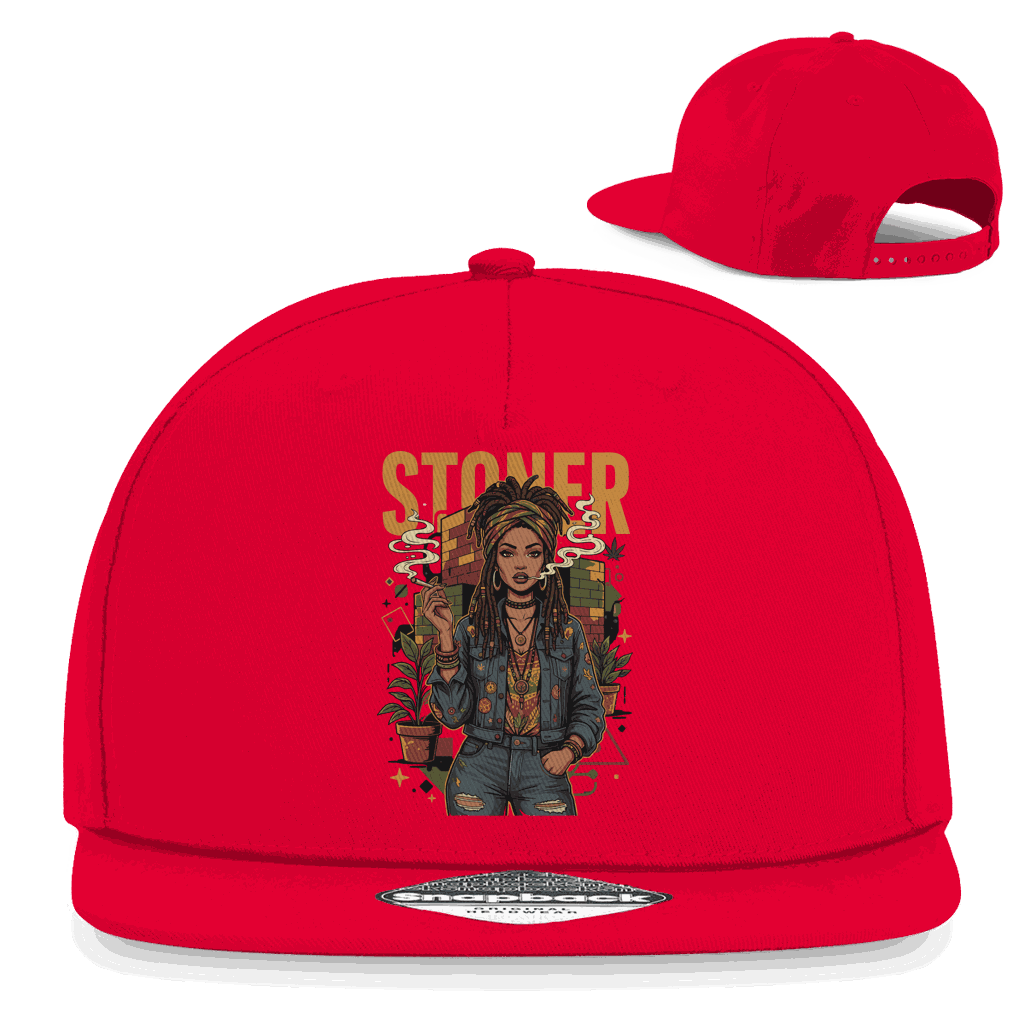 Snapback Rapper Cap - Rastafari Stoner Girl | Division420®