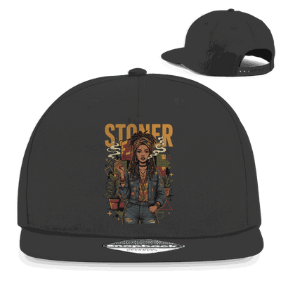 Snapback Rapper Cap - Rastafari Stoner Girl | Division420®