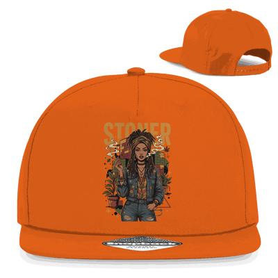 Snapback Rapper Cap - Rastafari Stoner Girl | Division420®