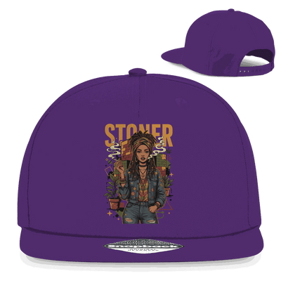 Snapback Rapper Cap - Rastafari Stoner Girl | Division420®