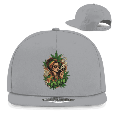 Division420 Snapback Cap Rastagirl aus Baumwoll-Twill mit flachem Schirm und Retro-Snapbackverschluss