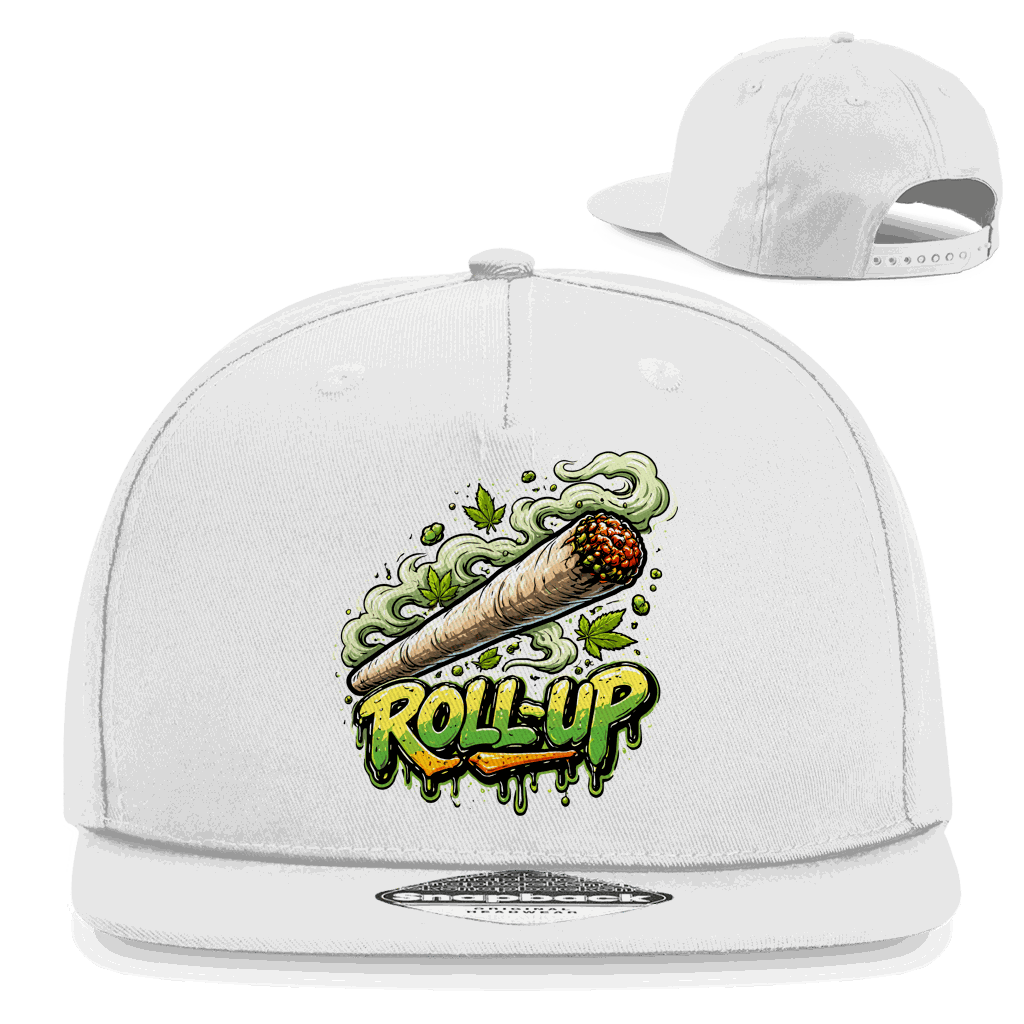 Division420 Snapback Cap Roll-Up aus Baumwoll-Twill mit 5-Panel Design und flachem Schirm