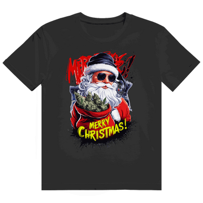 Größentabelle für das Heavy Cotton T-Shirt von Division420 mit Santa Claus Weed Motiv