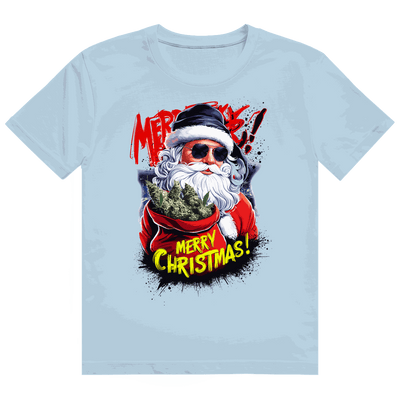 Division420 Heavy Cotton T-Shirt mit Santa Claus Weed Motiv in hochwertiger Baumwolle und modernem Streetstyle