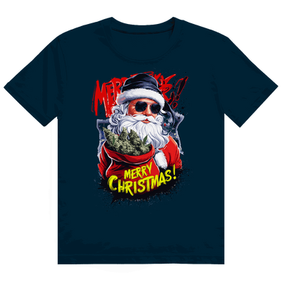 Heavy Cotton T-Shirt Santa Claus Weed von Division420 mit nachhaltiger Baumwolle und modernem Tubular Fit