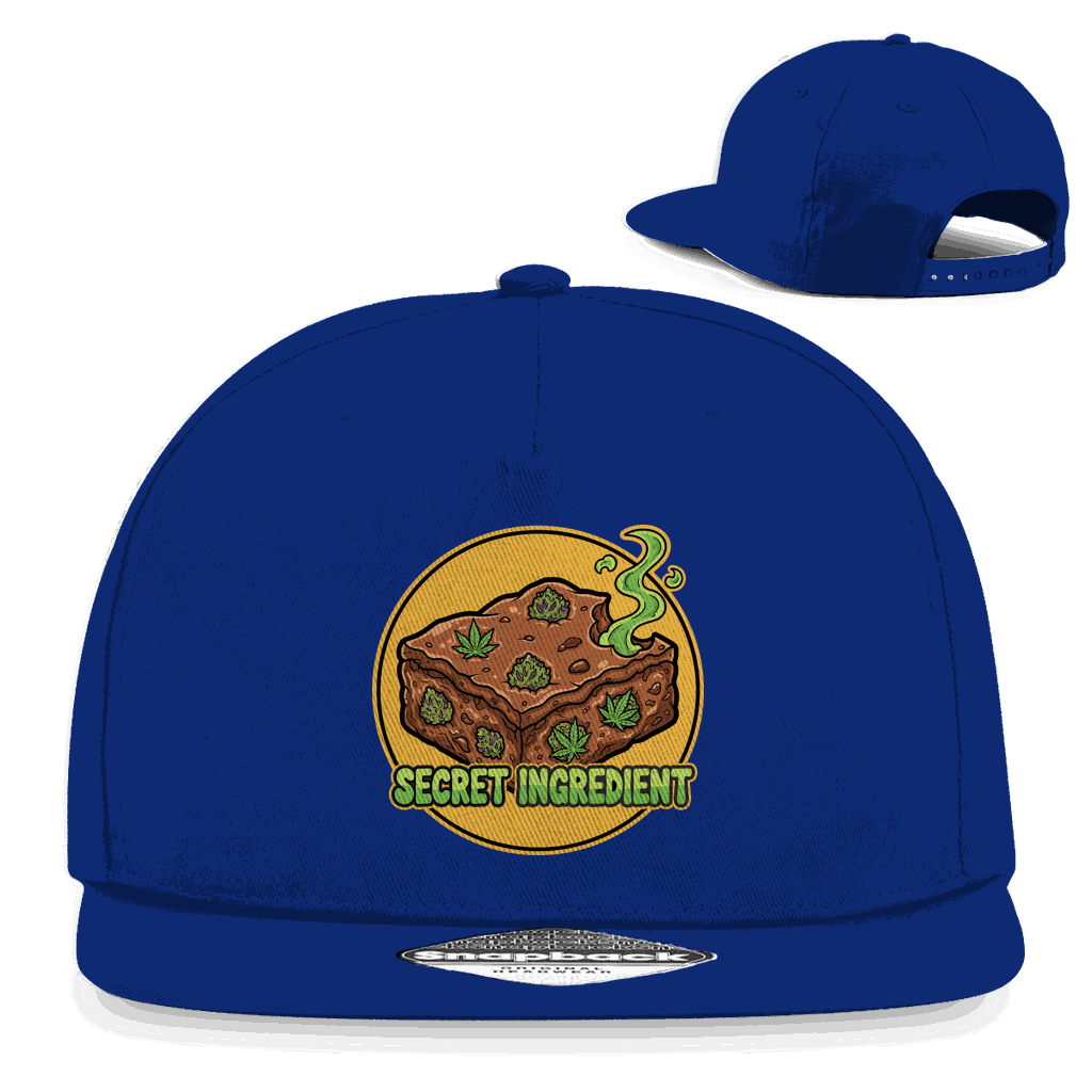 Division420 Snapback Cap Secret Ingredient aus Baumwoll-Twill mit flachem Schirm und Retro-Verschluss