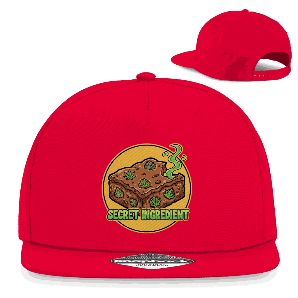 Division420 Snapback Cap Secret Ingredient aus Baumwoll-Twill mit flachem Schirm und Retro-Snapbackverschluss