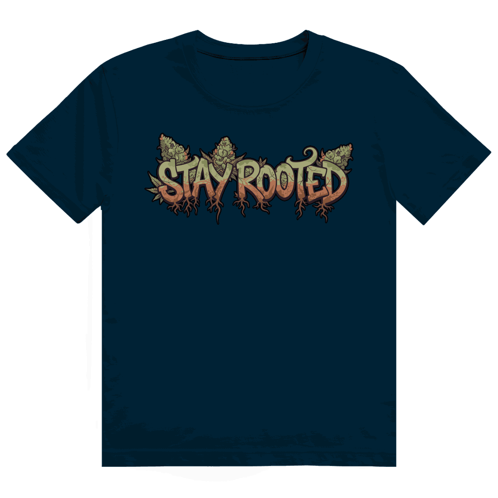 Heavy Cotton T-Shirt Stay Rooted von Division420 mit robustem Rippkragen und nachhaltiger Baumwolle