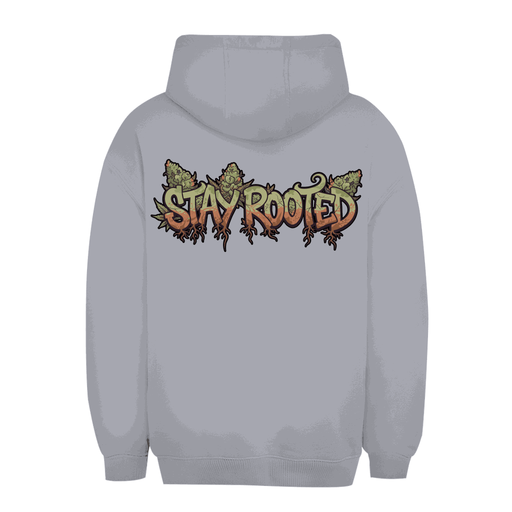 Unisex Oversize Hoodie Stay Rooted von Division420 in urbanem Stil mit Kapuze und Kängurutasche