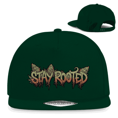 Division420 Snapback Cap Stay Rooted aus Baumwoll-Twill mit flachem Schirm und Retro-Snapbackverschluss