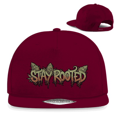 Division420 Snapback Cap Stay Rooted aus Baumwoll-Twill mit flachem Schirm und Retro-Snapbackverschluss