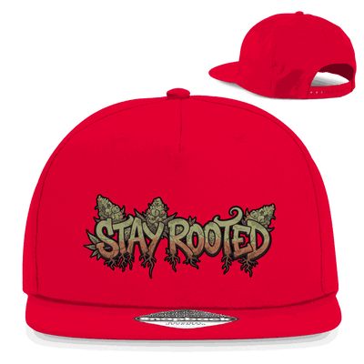 Division420 Snapback Cap Stay Rooted aus Baumwoll-Twill mit 5-Panel Design und flachem Schirm