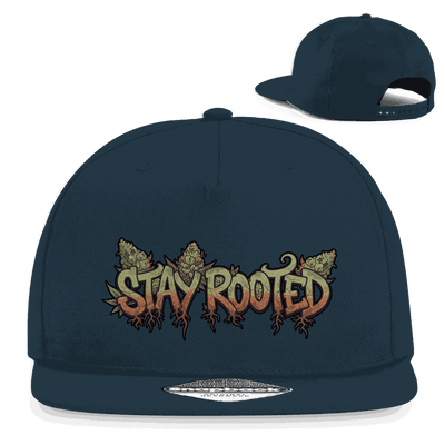 Division420 Snapback Cap Stay Rooted aus Baumwoll-Twill mit flachem Schirm und Retro Snapback-Verschluss