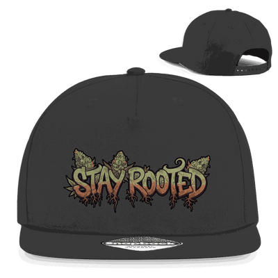 Division420 Snapback Cap Stay Rooted aus Baumwoll-Twill mit flachem Schirm und Retro-Snapbackverschluss