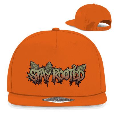Division420 Snapback Cap Stay Rooted aus Baumwoll-Twill mit flachem Schirm und Retro-Snapbackverschluss