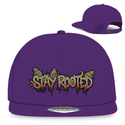 Division420 Snapback Cap Stay Rooted aus Baumwoll-Twill, 5-Panel Design mit flachem Schirm und Retro Snapback-Verschluss