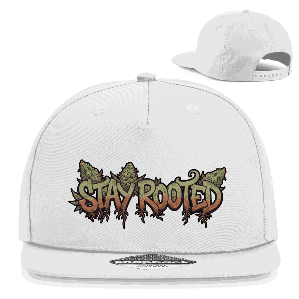 Division420 Snapback Cap Stay Rooted aus Baumwoll-Twill mit flachem Schirm und Retro-Snapbackverschluss