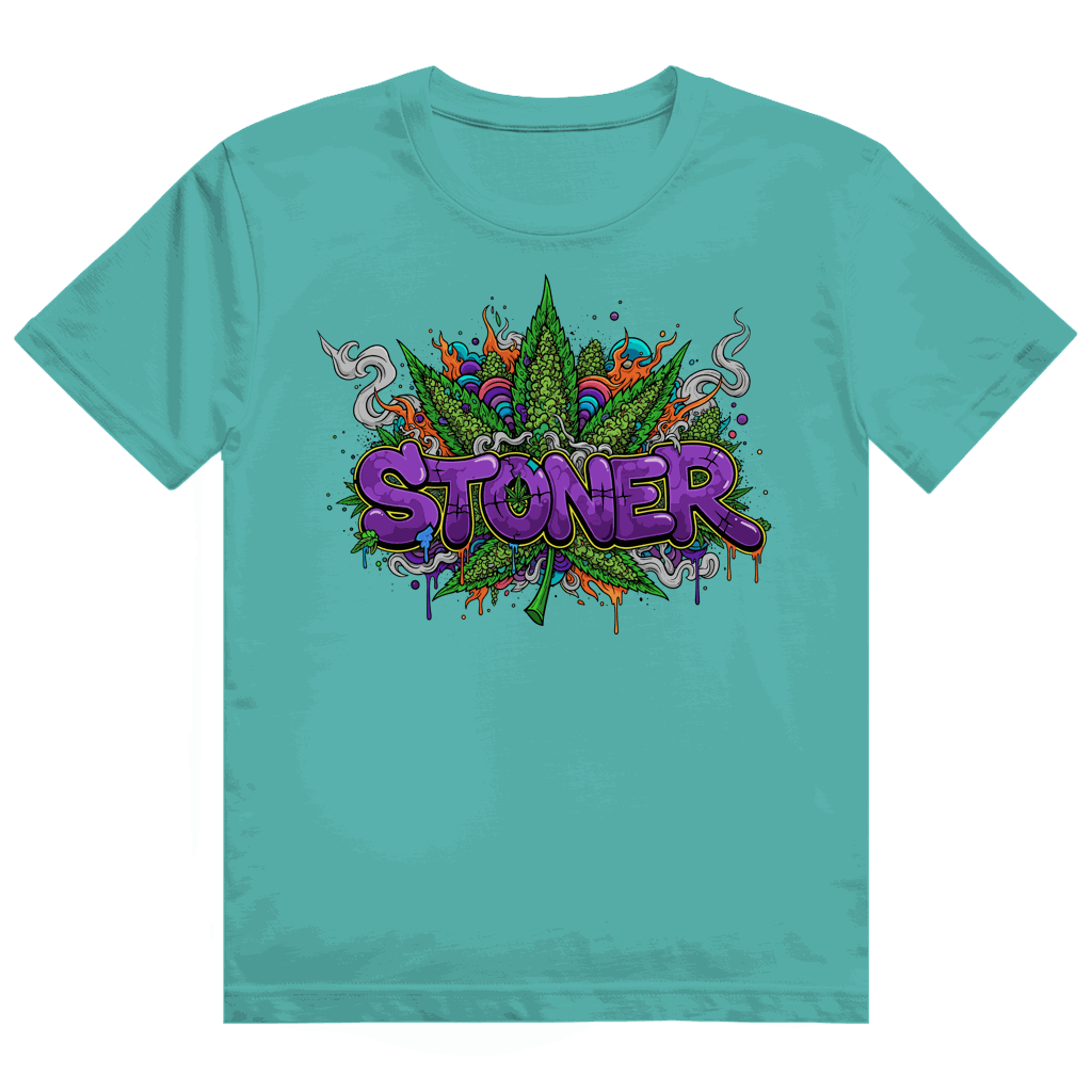 Größentabelle für Heavy Cotton T-Shirt von Division420 mit Stoner Graffiti Art