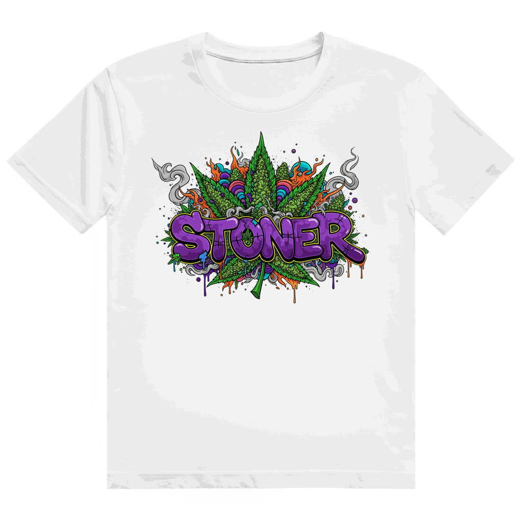 Division420 Heavy Cotton T-Shirt mit Stoner Graffiti Art, nachhaltige Baumwolle, komfortabler Tubular Fit, hochwertiger Streetstyle
