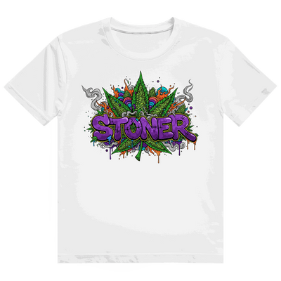 Division420 Heavy Cotton T-Shirt mit Stoner Graffiti Art, nachhaltige Baumwolle, komfortabler Tubular Fit, hochwertiger Streetstyle