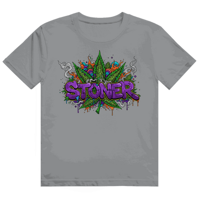 Größentabelle für Heavy Cotton T-Shirt von Division420 mit Stoner Graffiti Design