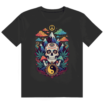 Heavy Cotton T-Shirt mit Stoner Old School Art Print von Division420, hochwertig und bequem