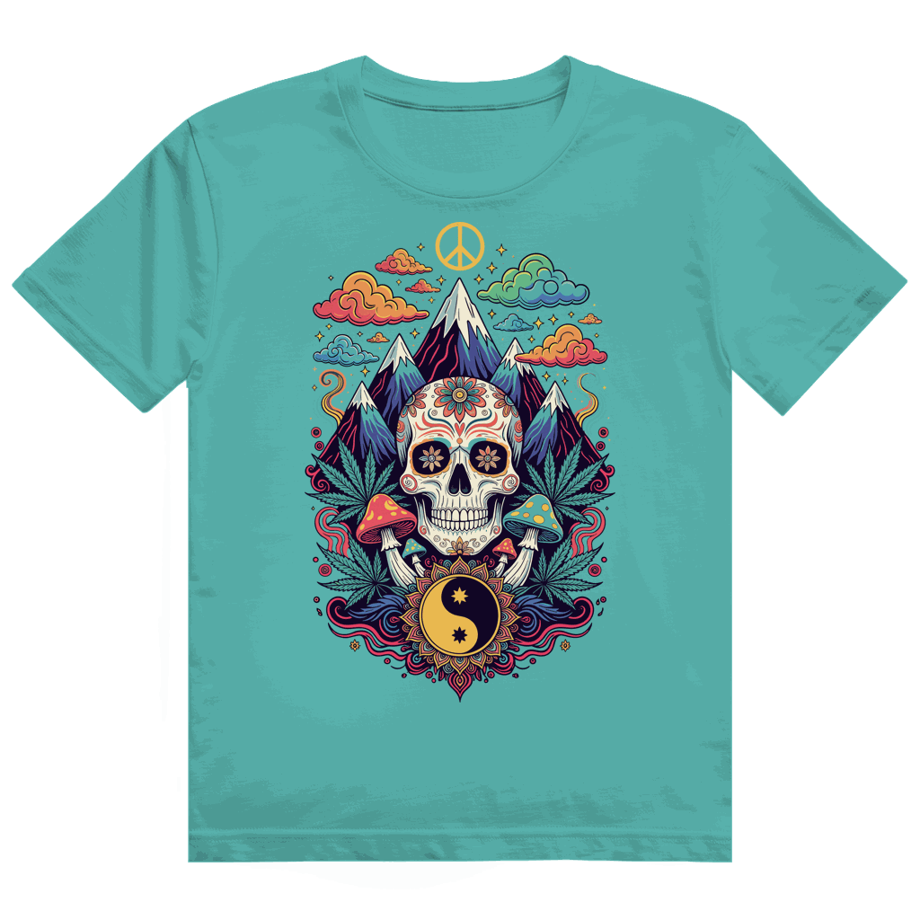 Division420 Heavy Cotton T-Shirt mit Stoner Old School Art Print und nachhaltiger Herstellung