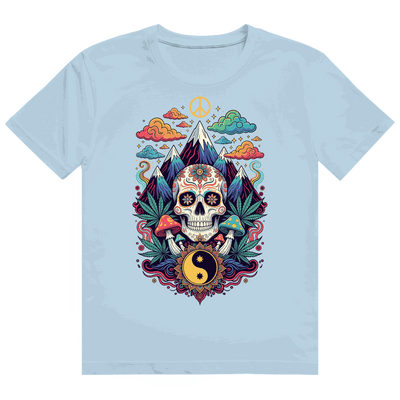 Division420 Heavy Cotton T-Shirt mit Stoner Old School Art Print und nachhaltiger Baumwolle