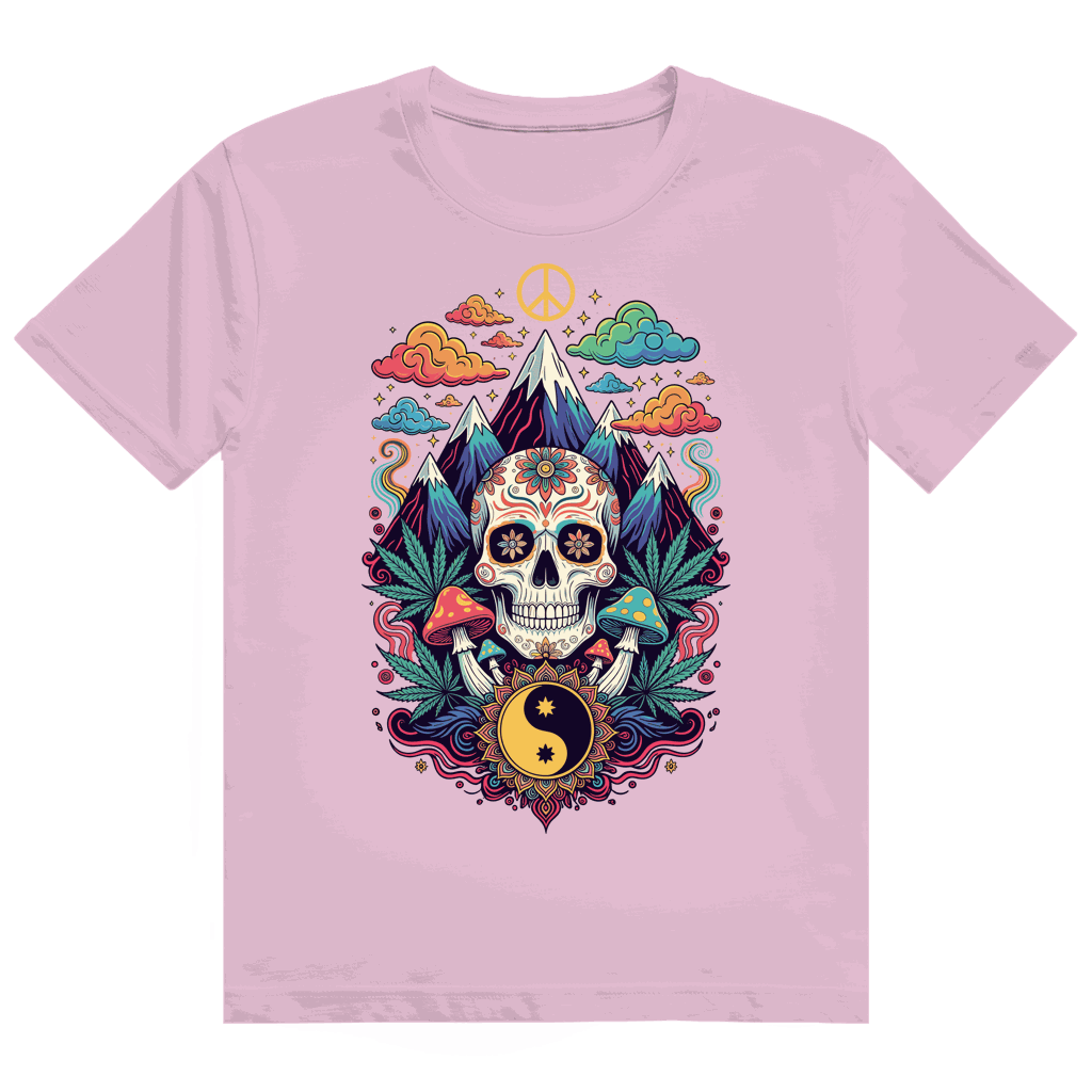 Division420 Heavy Cotton T-Shirt mit Stoner Old School Art Print, nachhaltige Baumwolle und komfortabler Tubular Fit