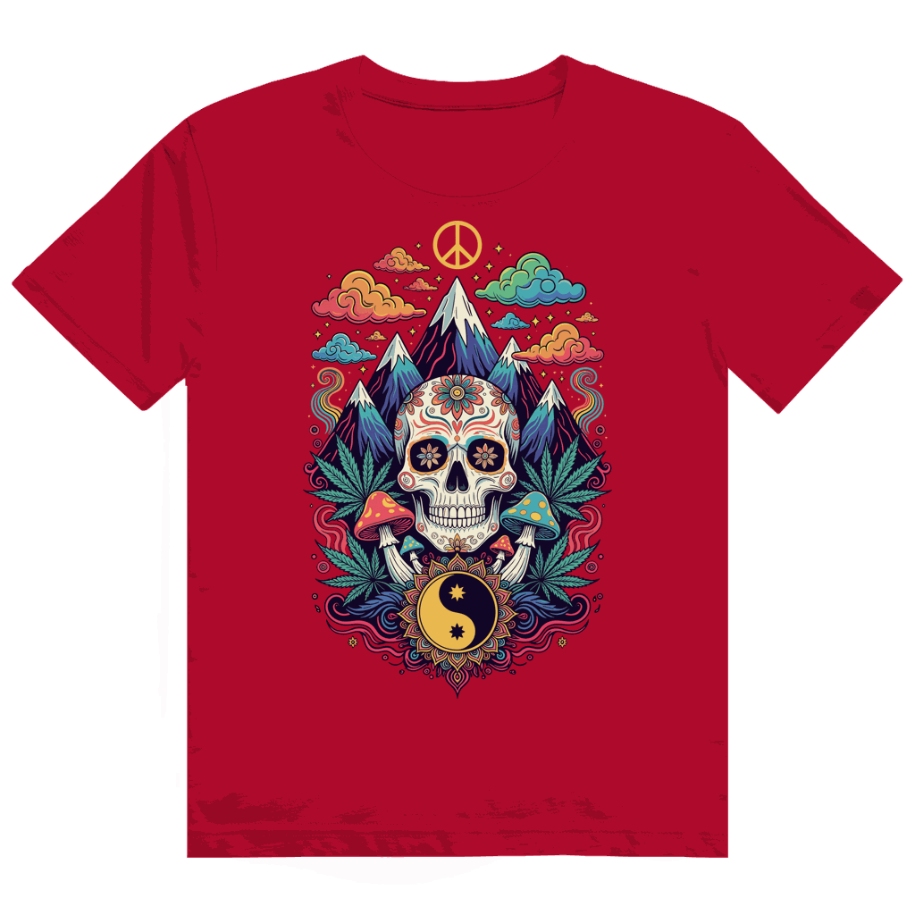 Heavy Cotton T-Shirt von Division420 mit Stoner Old School Art Print und nachhaltiger Baumwolle