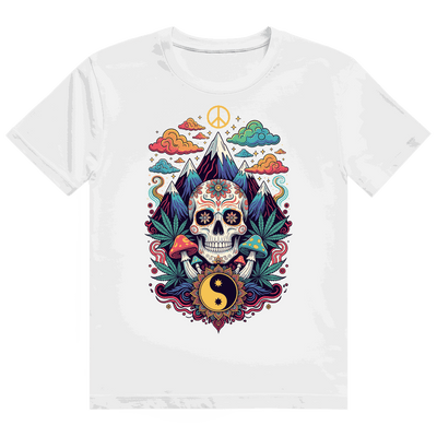 Division420 Heavy Cotton T-Shirt mit Stoner Old School Art Print, 100% ringgesponnene Baumwolle, komfortabler Tubular Fit